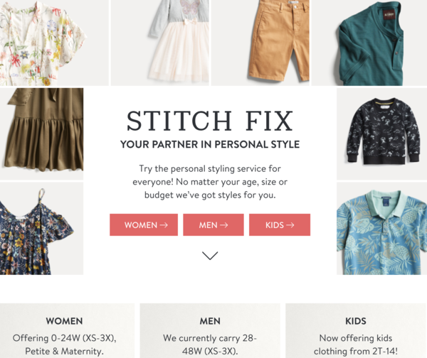 stitch fix uses product recommendation